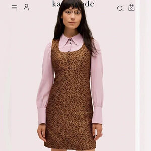 Kate Spade Size 6 Flora Leopard Jacquard Dress NEW!
